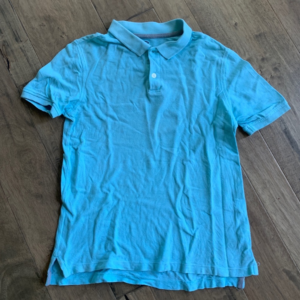 Blue polo shirt